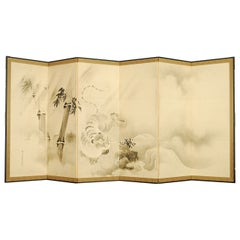 Antique Japanese Kano School Painting by Yosenin Korenobu