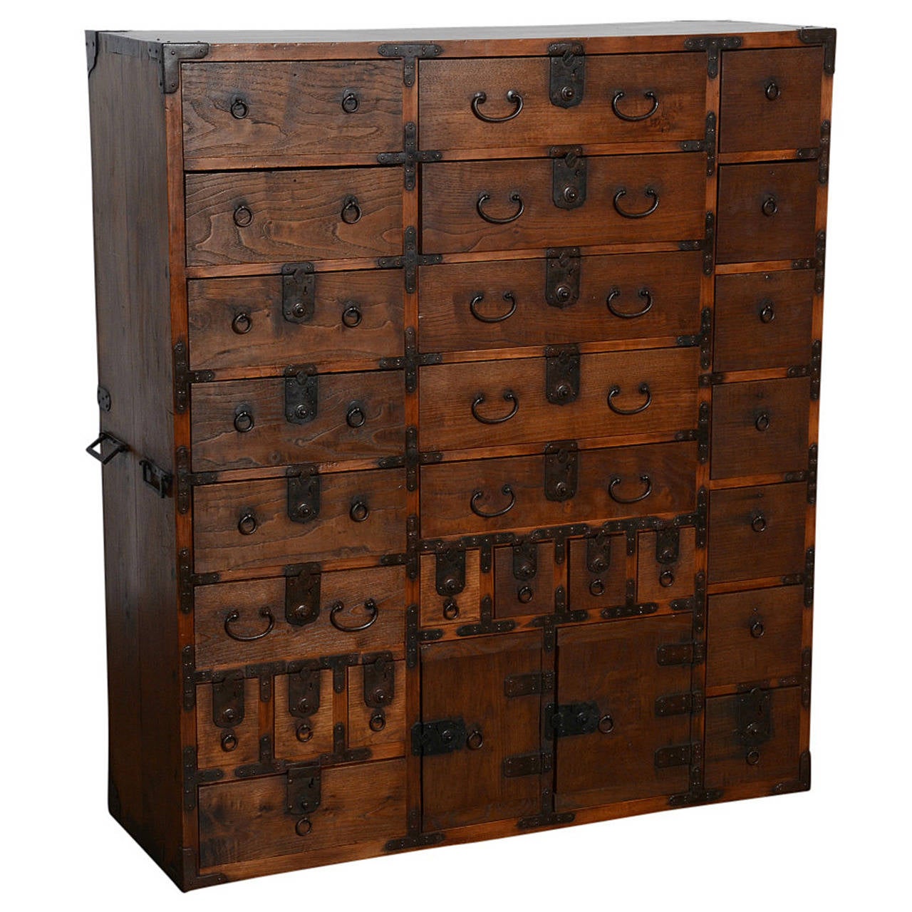 Antique Japanese Storage Chest, Edo Period, Early 19th Century For Sale