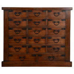 Antique Japanese Chest of Drawers, Meiji Period, 19th Century