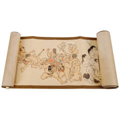 Antiker japanischer erotischer Makimono:: lange Handrolle:: ca. Anfang 20