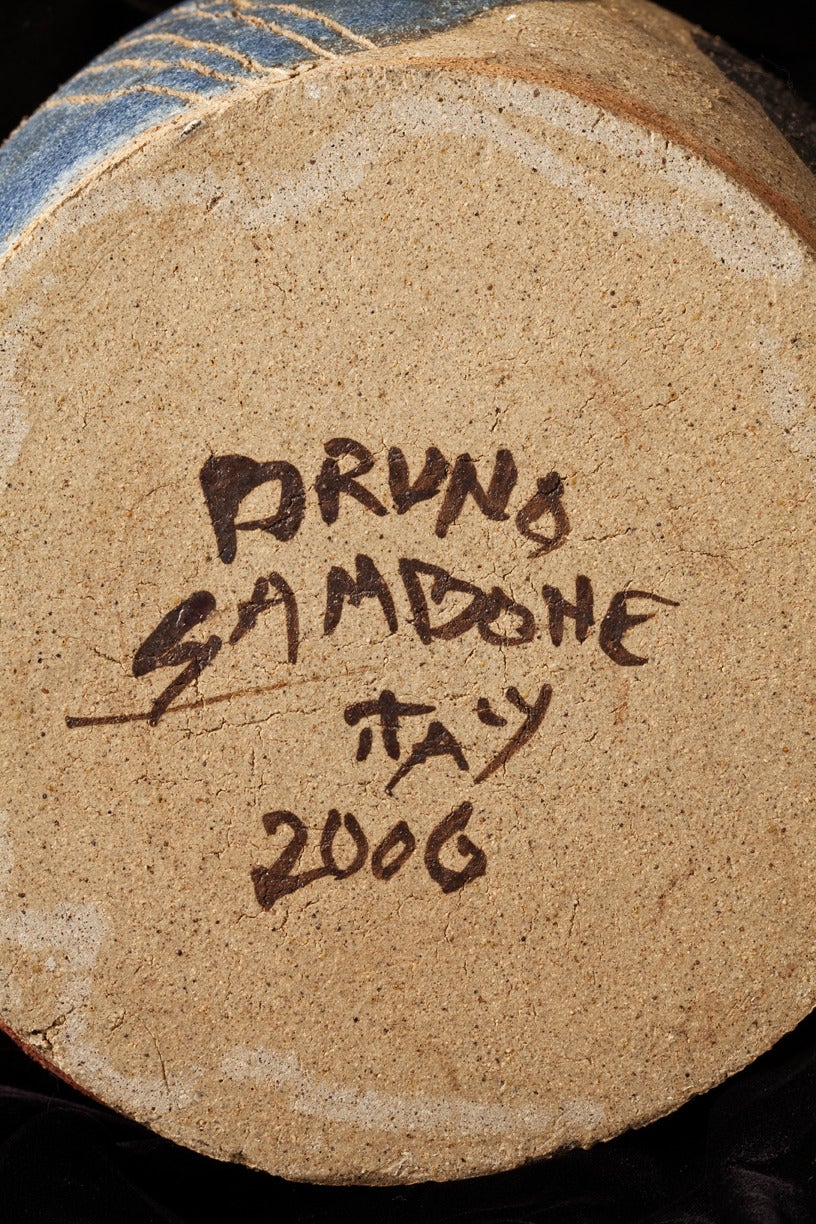 Italian Bruno Gambone Large Ceramic Vessel, 2006
