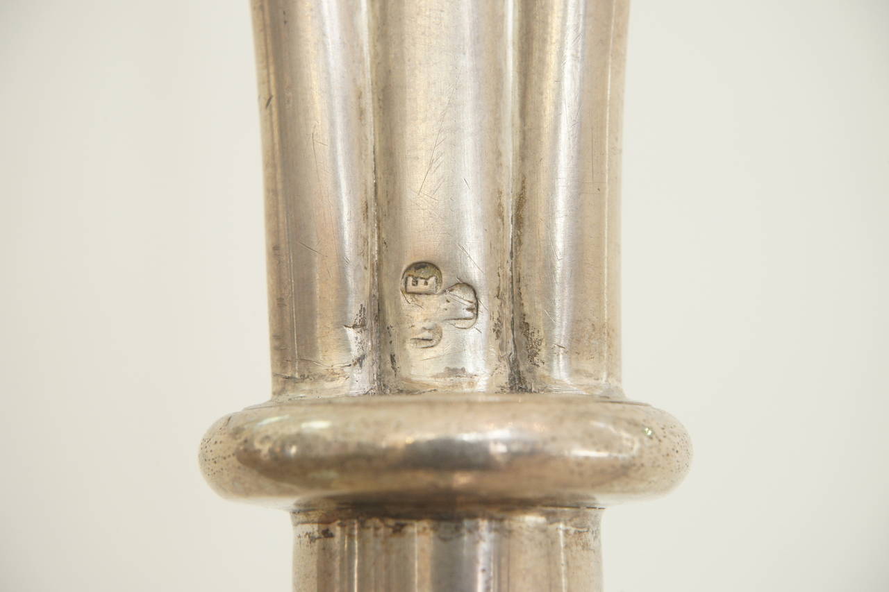 Hand-Crafted Herbert Edwin Willis Sterling Silver Three-Arm Candlestick, 1896 For Sale