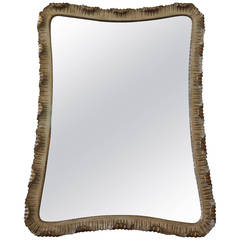 Osvaldo Borsani Scalloped Edge Mirror, circa 1940