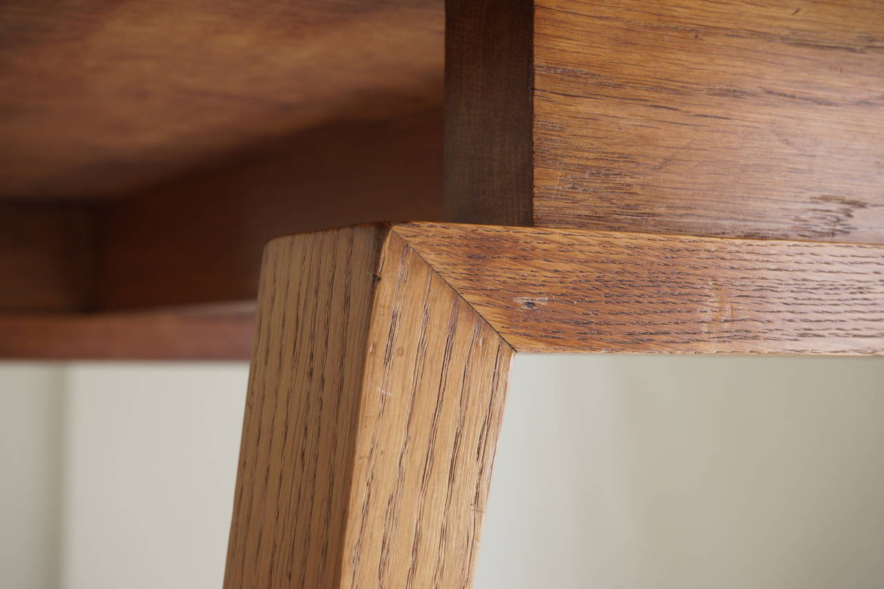 French Jean Royere Oak Coffee Table, circa 1955