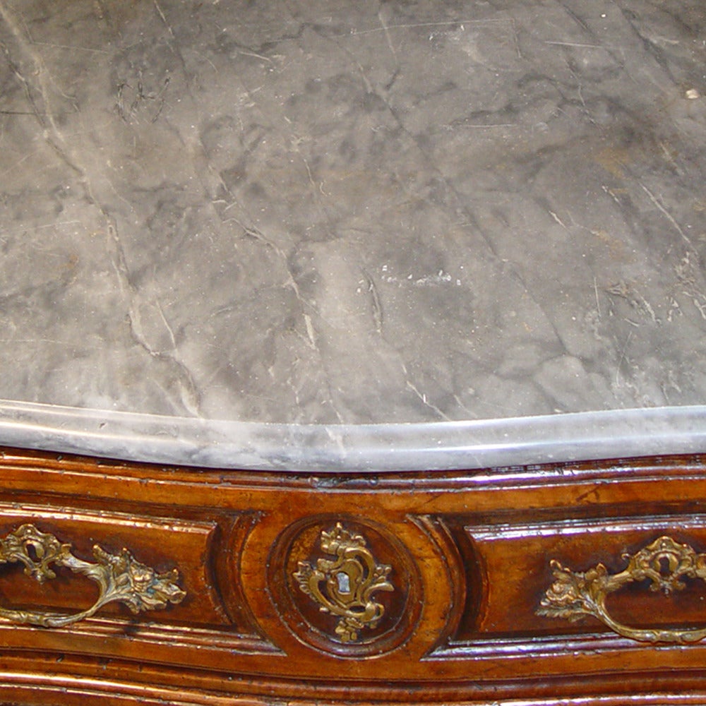 French Louis XV Period Walnut Commode For Sale