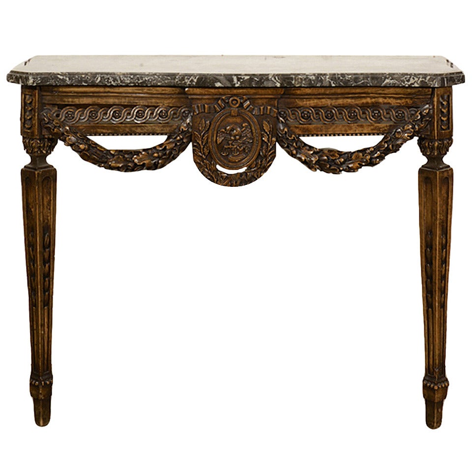 French Louis XVI Period Console Table For Sale