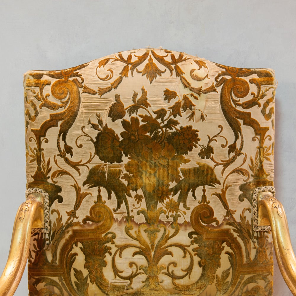 19th Century Gilded Armchair For Sale 1