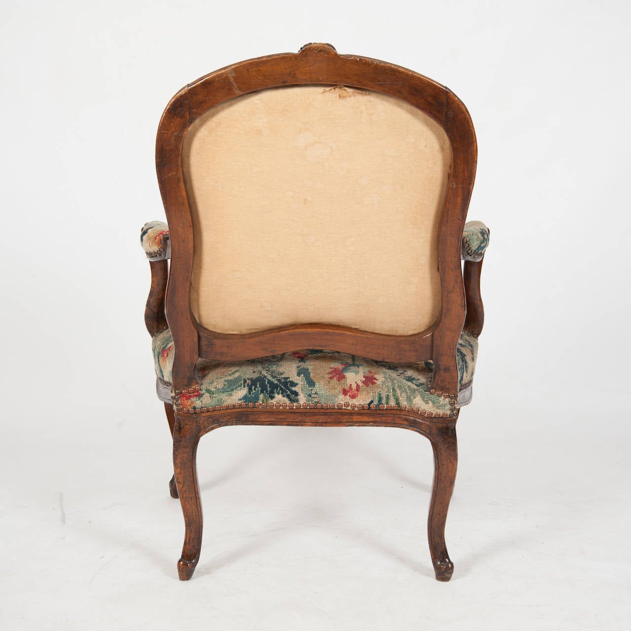 French circa 18th Century Louis XV Period Fauteuil For Sale 1