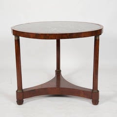 Fine French Empire Gueridon with an Inset Marble Top