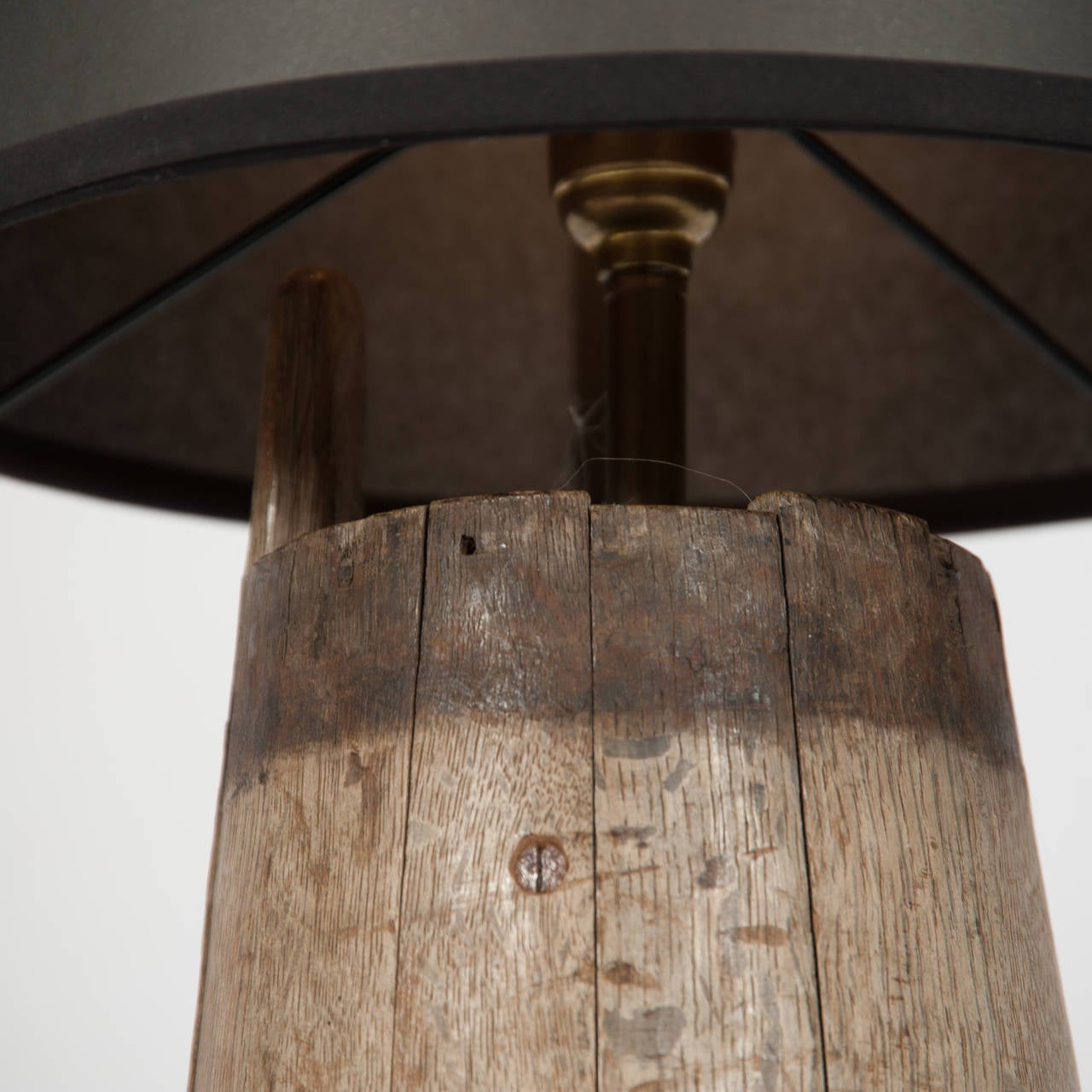 19th Century Dutch Coopers-Made Barrel Butter Churn, Now Electrified as a Lamp For Sale 1