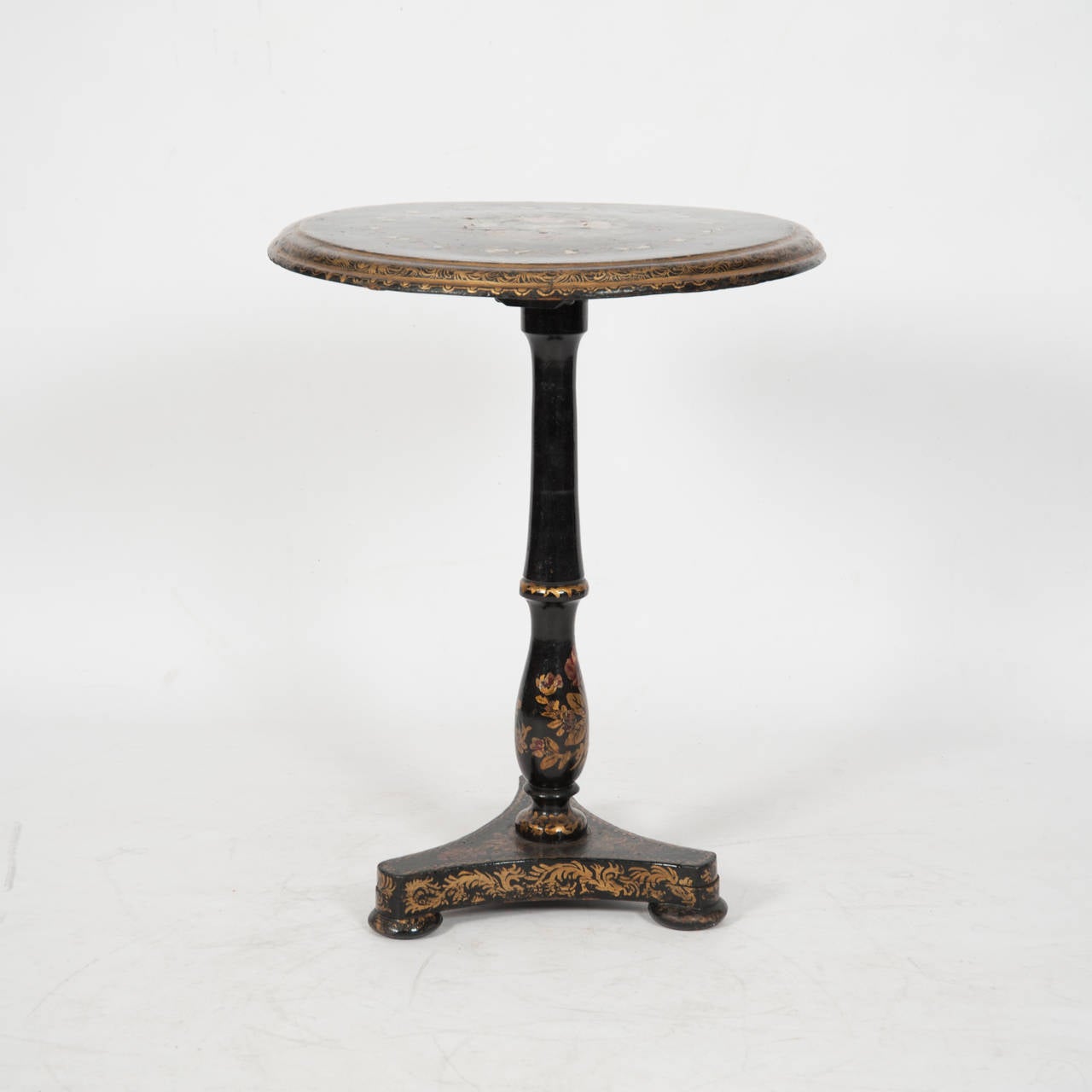 French circa 1870 Papier Mâché Side Table