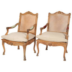 Pair of 19th Century Regence Style Fauteuils of Large Proportions