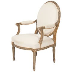 Louis XVI Period Fauteuil of Large Proportion