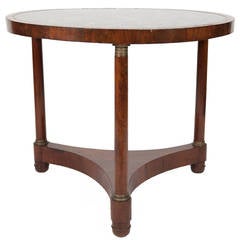 Fine French Empire Gueridon with an Inset Marble Top