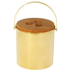 'Brass Line' Ice Bucket by Arne Jacobsen for Stelton