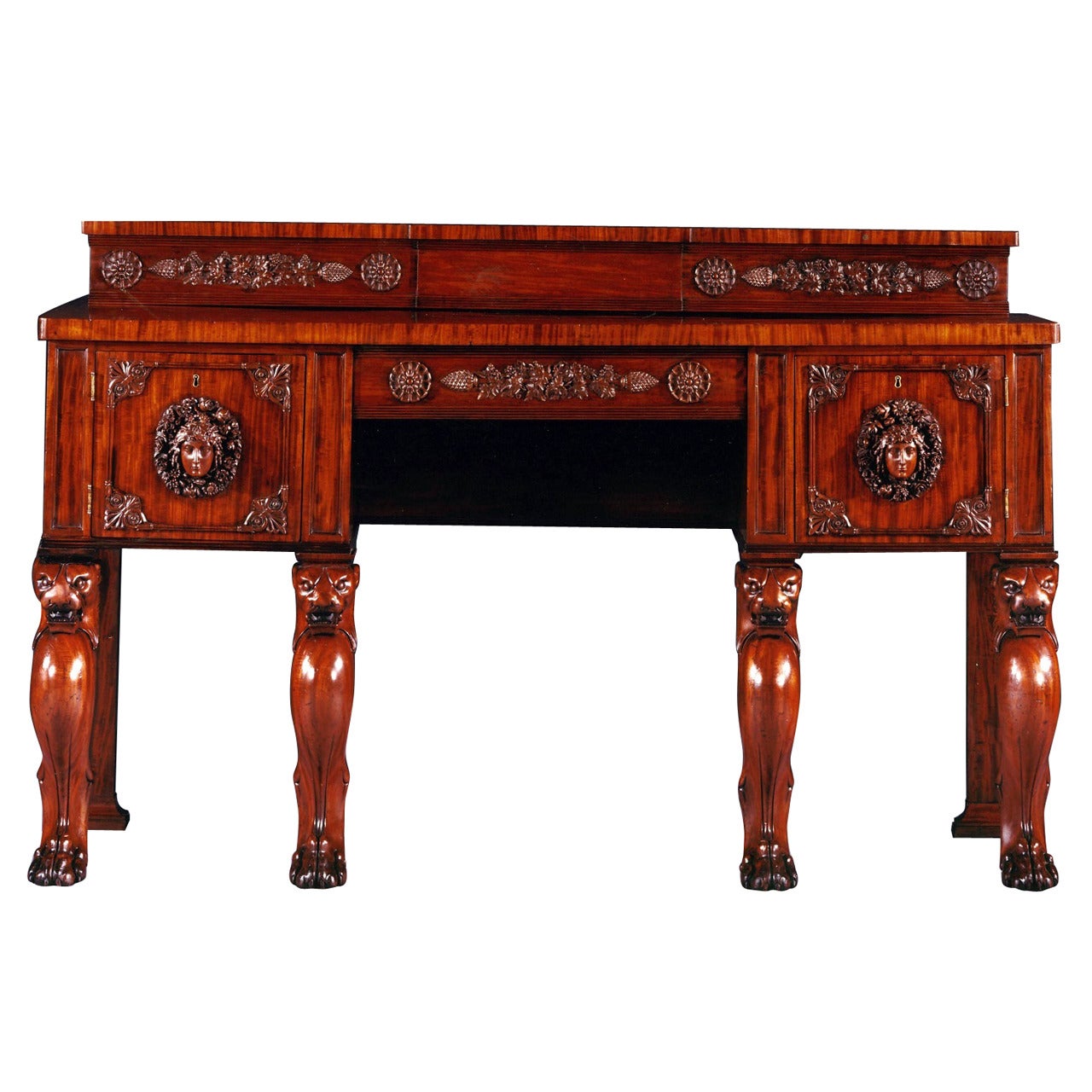 Fine and Rare Regency Mahogany Sideboard For Sale