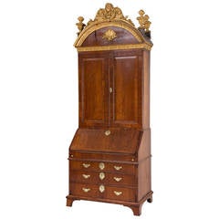 Used An important George I Padouk and gilt-gesso Bureau-Cabinet