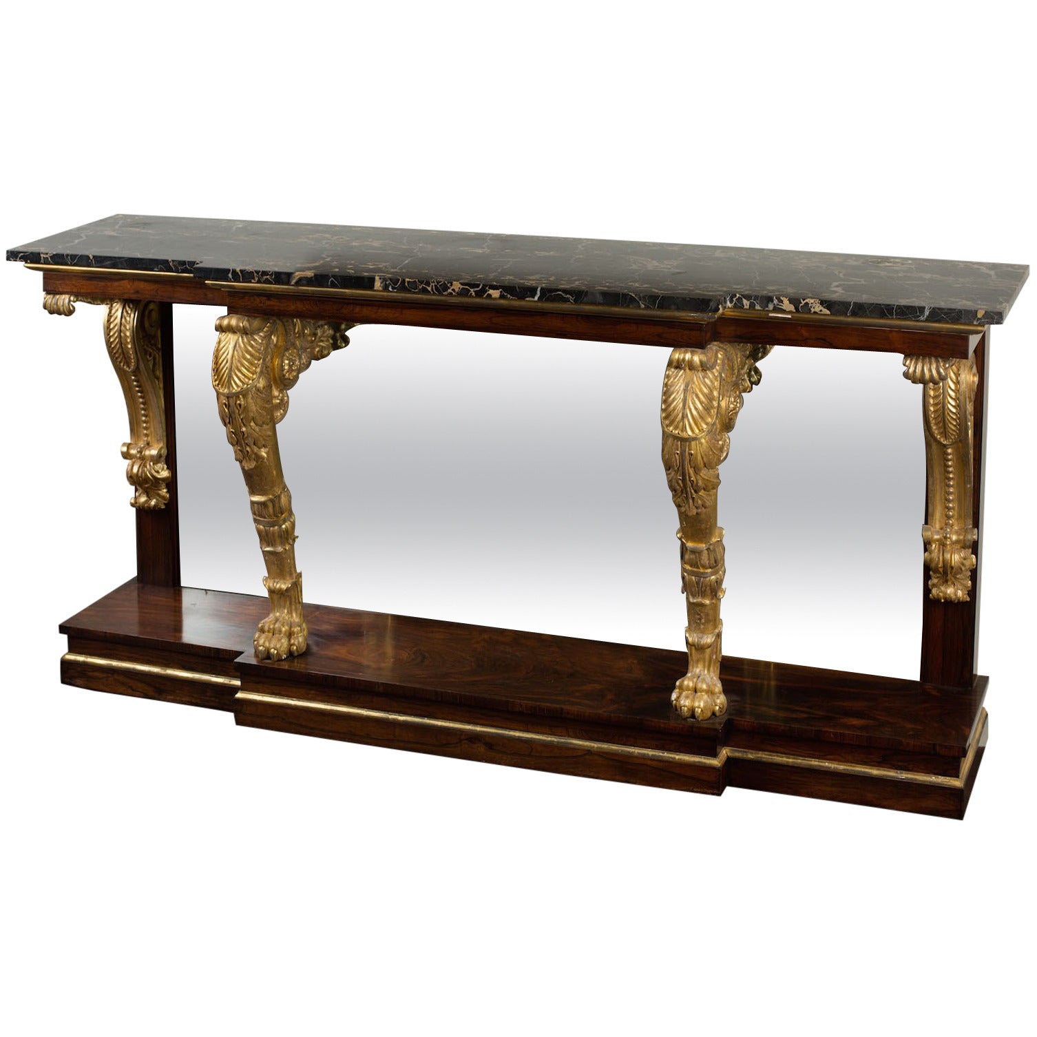 George IV Period Rosewood Console Table For Sale