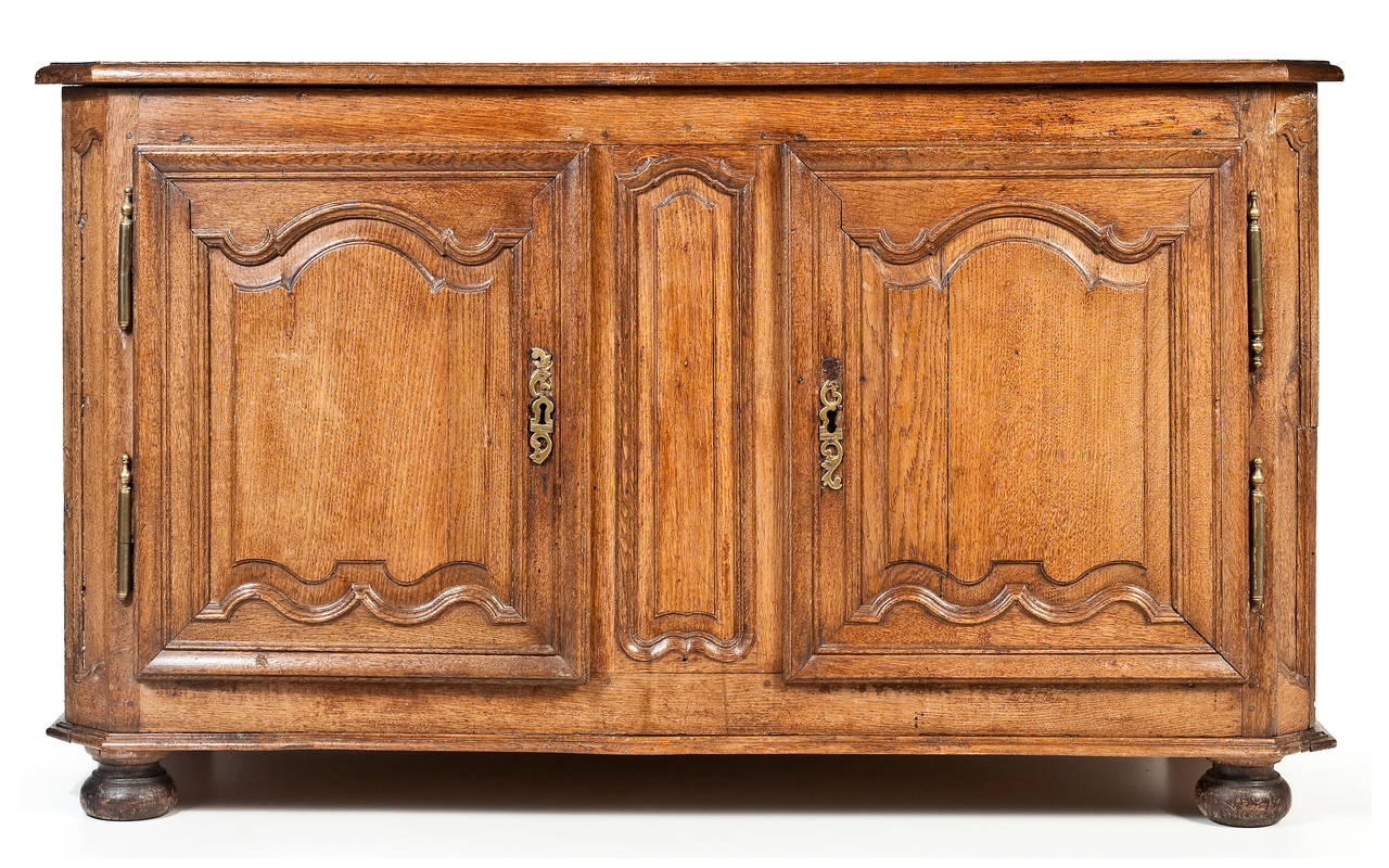 Well Faded 18th Century French Oak Low Buffet at 1stDibs