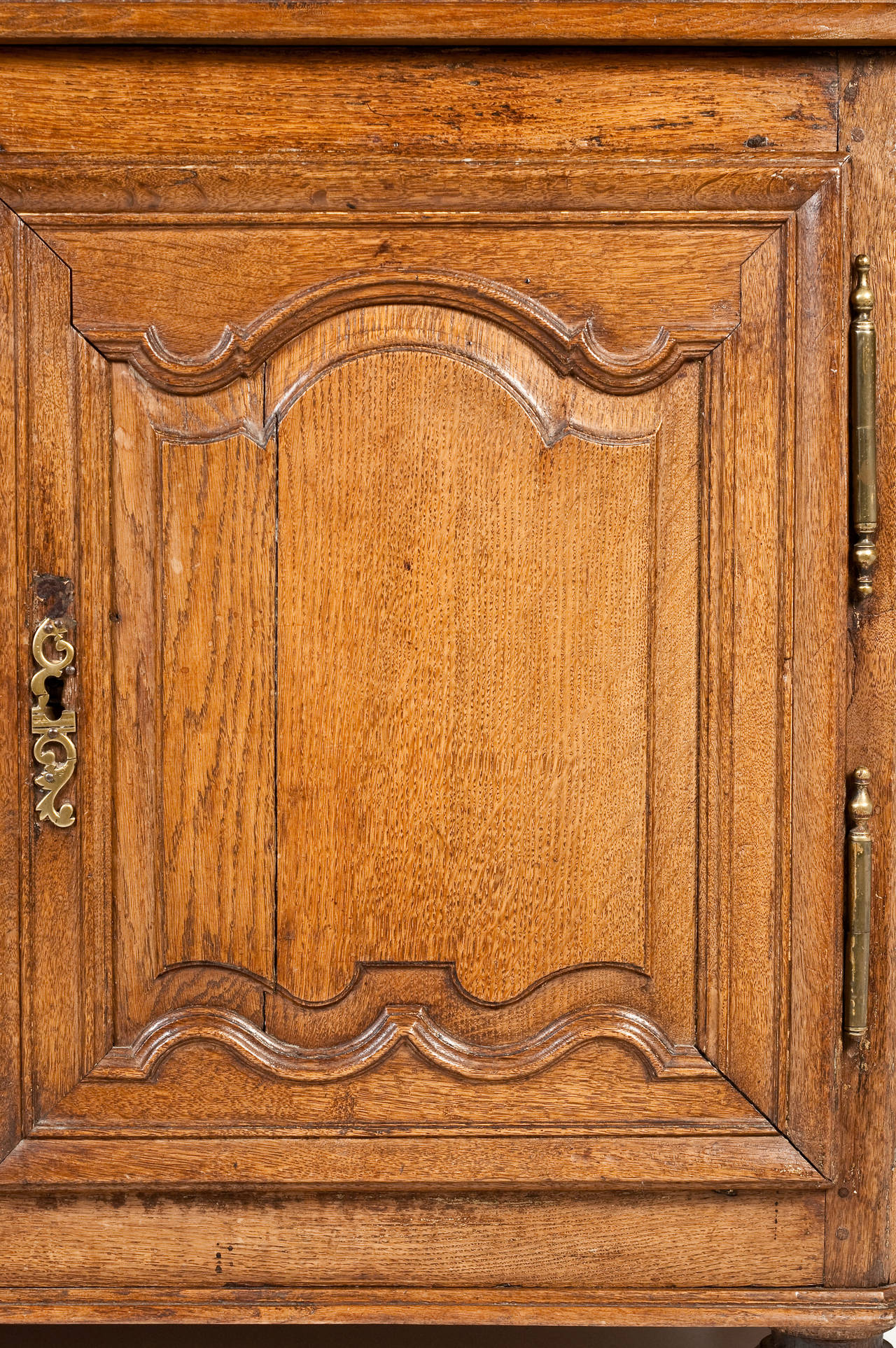 Well Faded 18th Century French Oak Low Buffet at 1stDibs