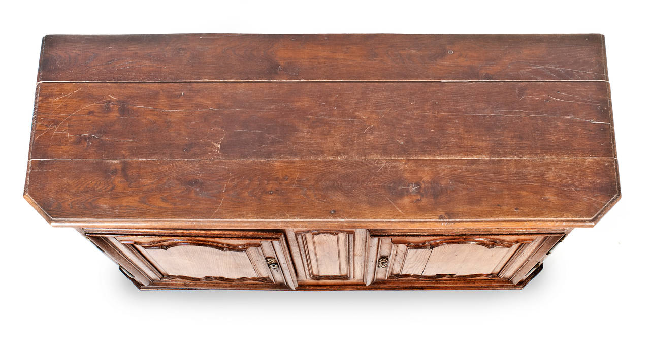 Well Faded 18th Century French Oak Low Buffet at 1stDibs