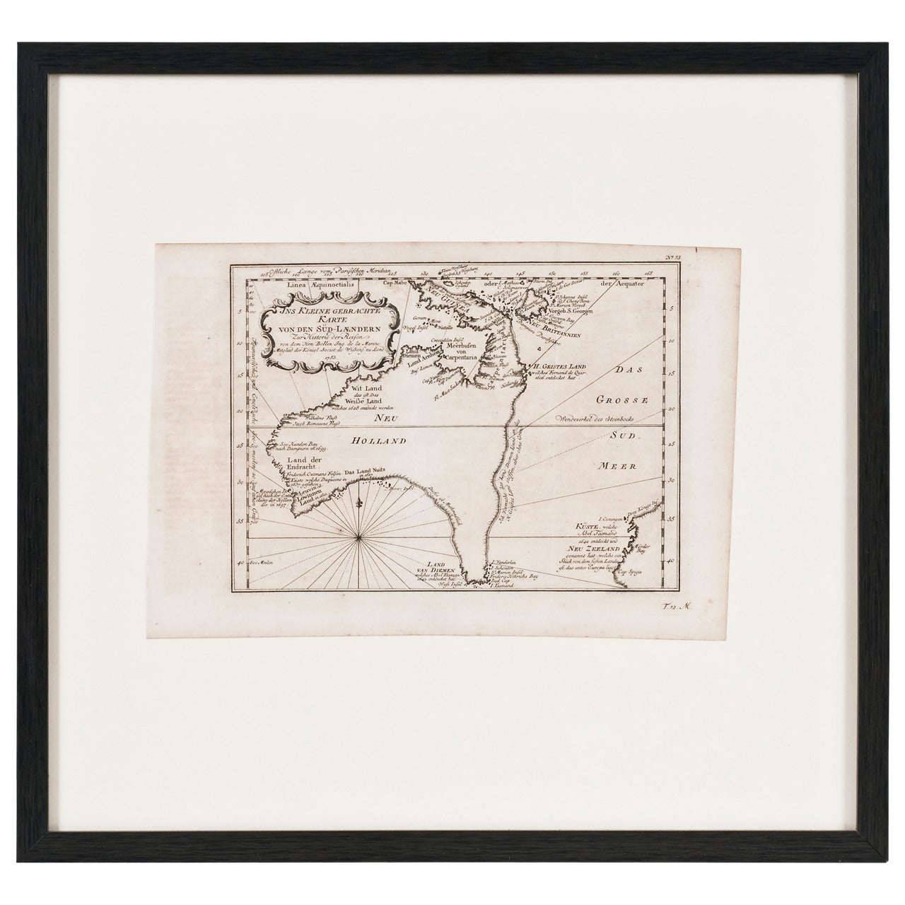 Bellin's Rare Map of Australia, 1753