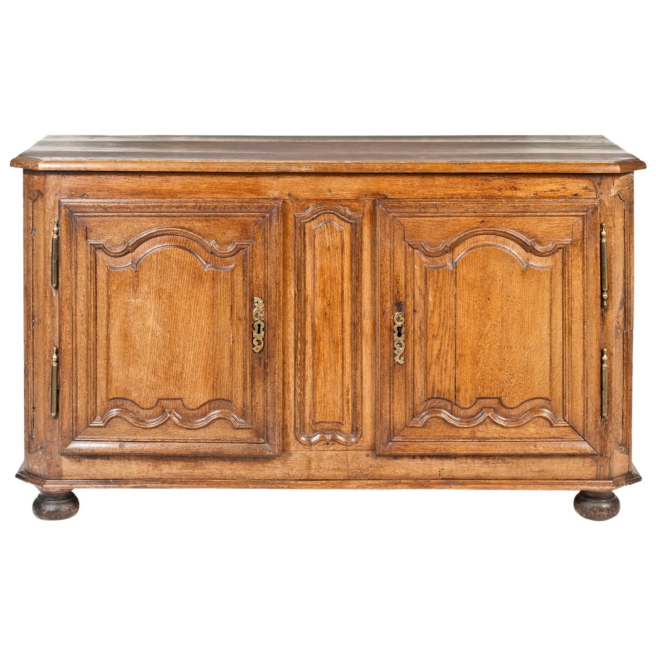 Well Faded 18th Century French Oak Low Buffet