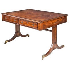 19th Century English Regency Period Mahogany Library Table 19th Century English Regency Period Mahogany Library Table