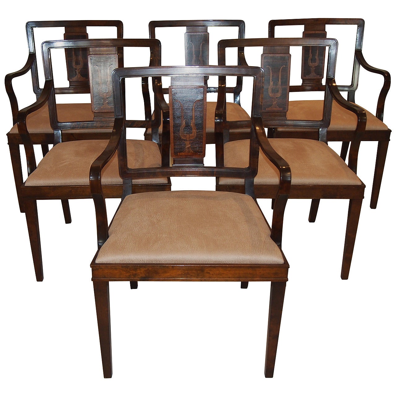 Set of Swedish Grace Armchairs For Sale