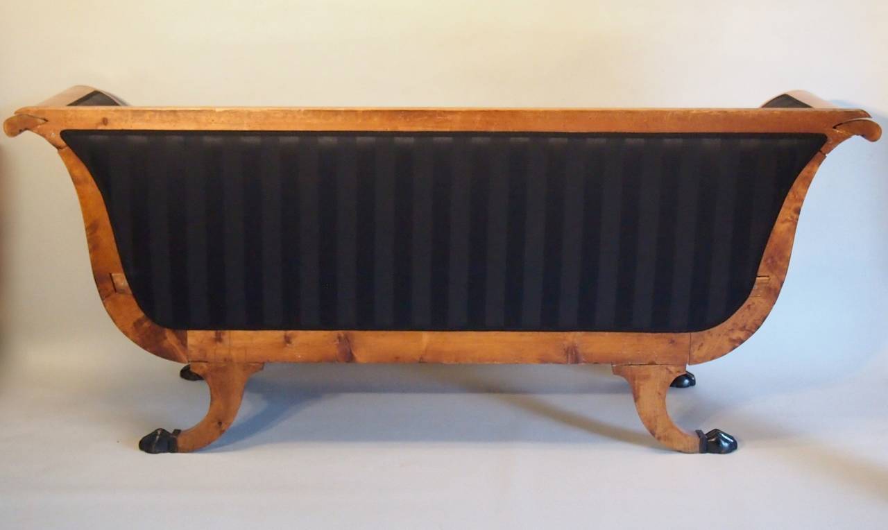 Swedish Flame Birch Biedermeier Sofa 4