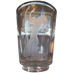 Vintage Orrefors Vase by Vicke Lindstand