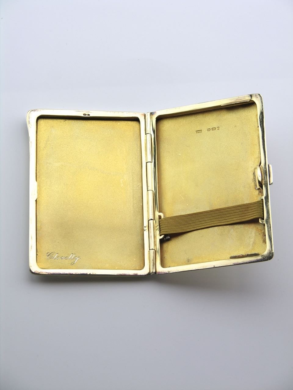 Art Deco Solid Silver and Sepia Enamel Boating Scene Case