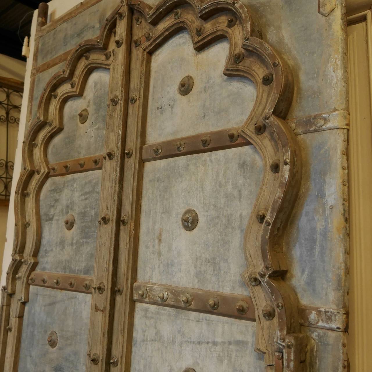 Indische Mughal-Bogen-Türen aus Teakholz (Maurisch)