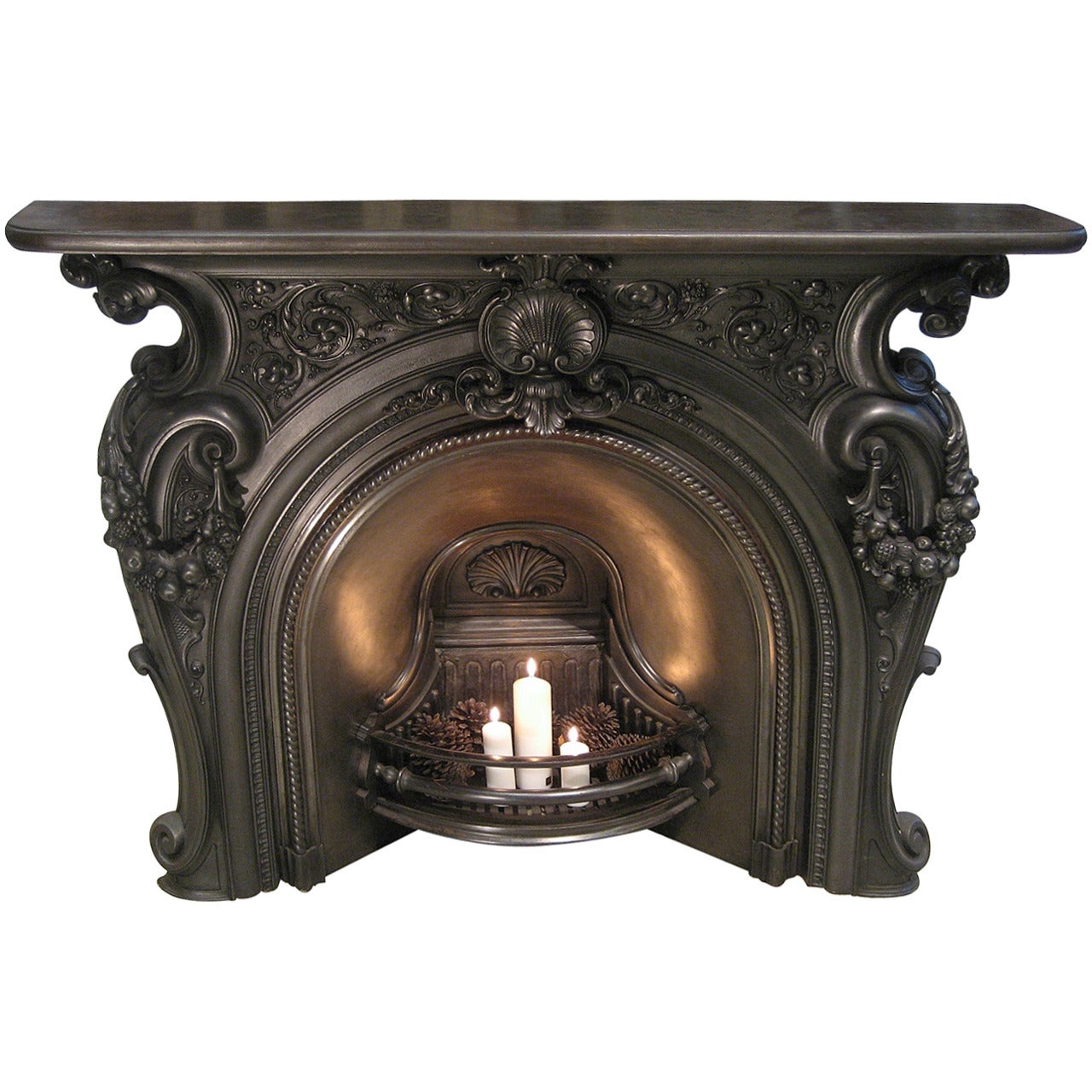 Mid-Victorian Cast Iron Fire Place For Sale