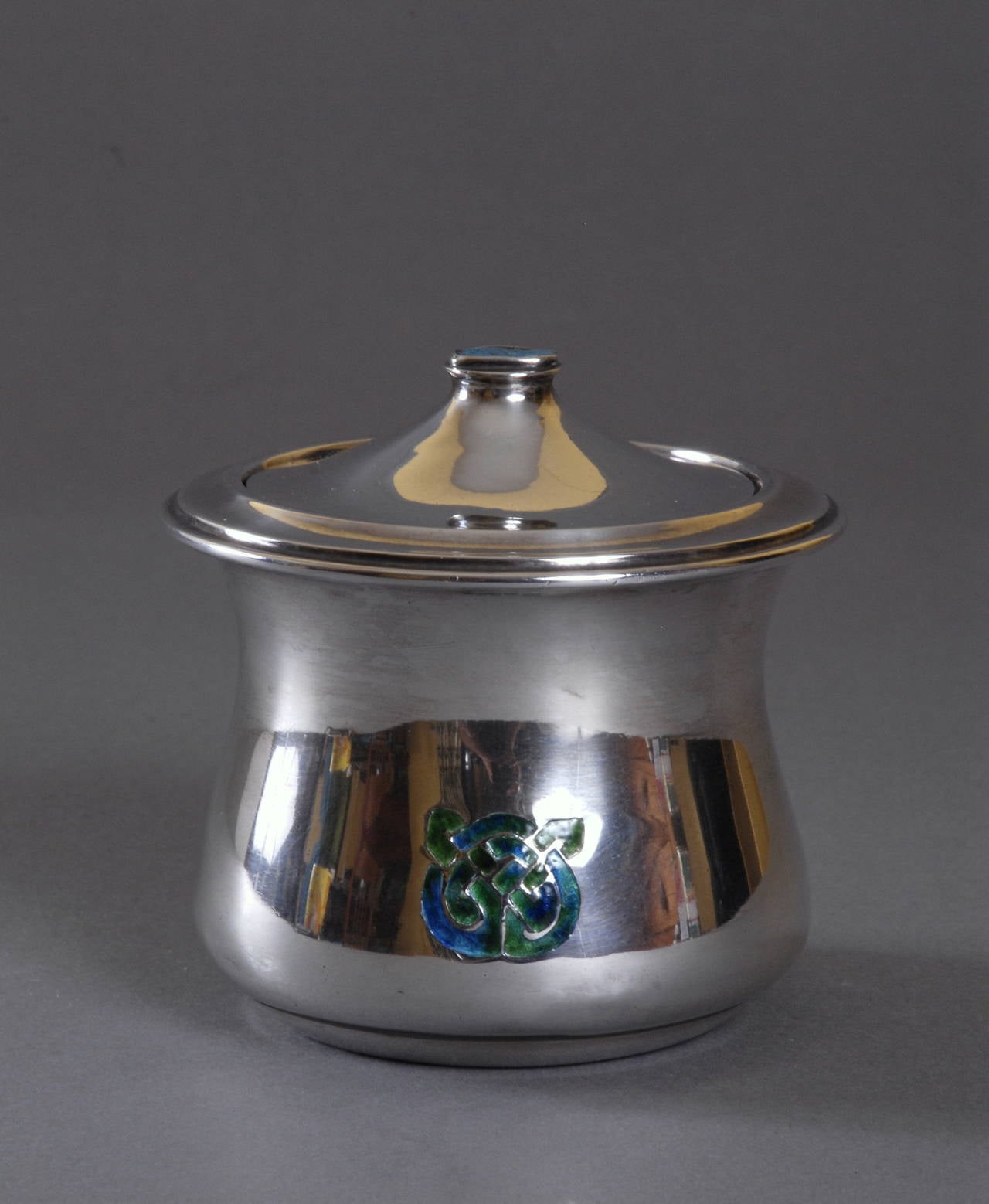 British Arts & Crafts Liberty Silver Covered Bowl Designed by Archibald Knox For Sale