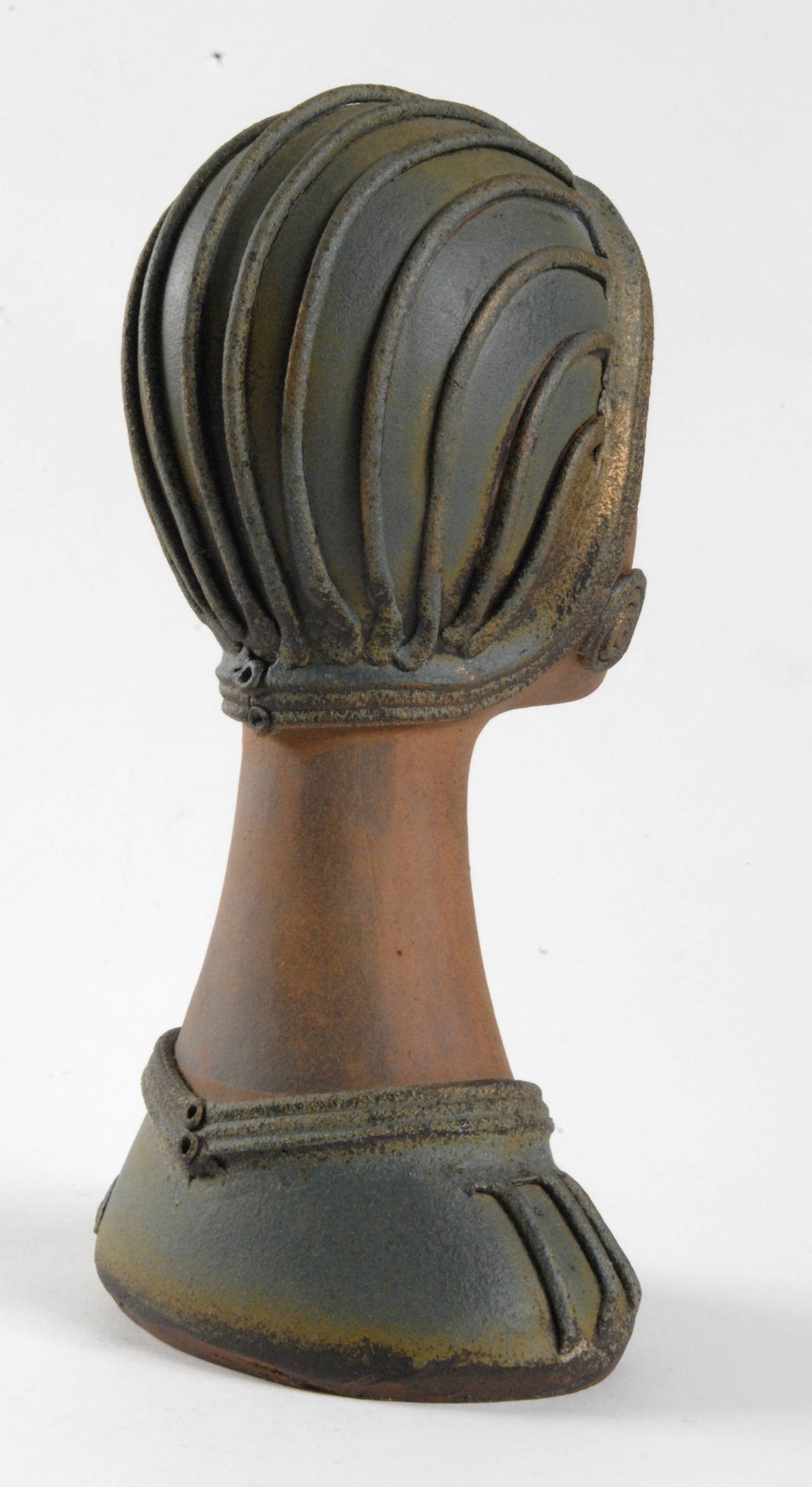 Hand-Crafted Mid-20th Century Terracotta Deco Style Head
