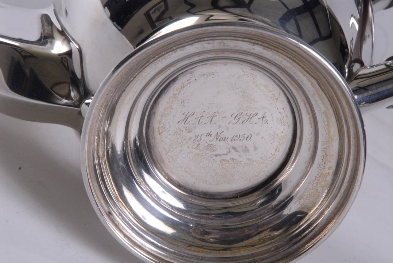 Silbernes Tee- und Kaffeeservice von Hardy Bros aus der Mitte des 20. Jahrhunderts im Angebot 3