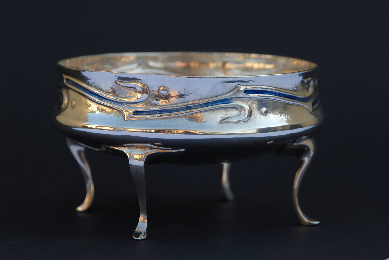 Arts & Crafts Liberty Silver Footed Bowl by Archibald Knox In Excellent Condition In Pymble, NSW