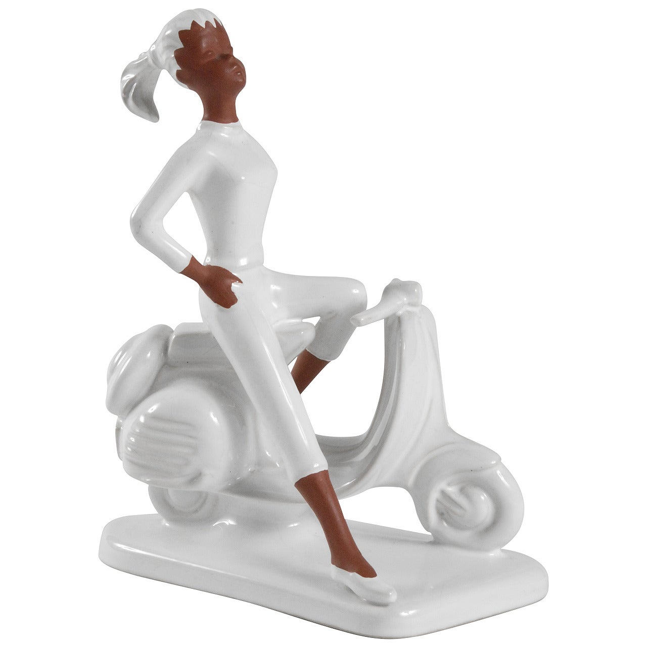 Mid-20th Century Jema Model of "Vespa Girl", Netherlands