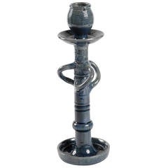 Art Nouveau Pottery Candlestick, 1905, Belgium 6