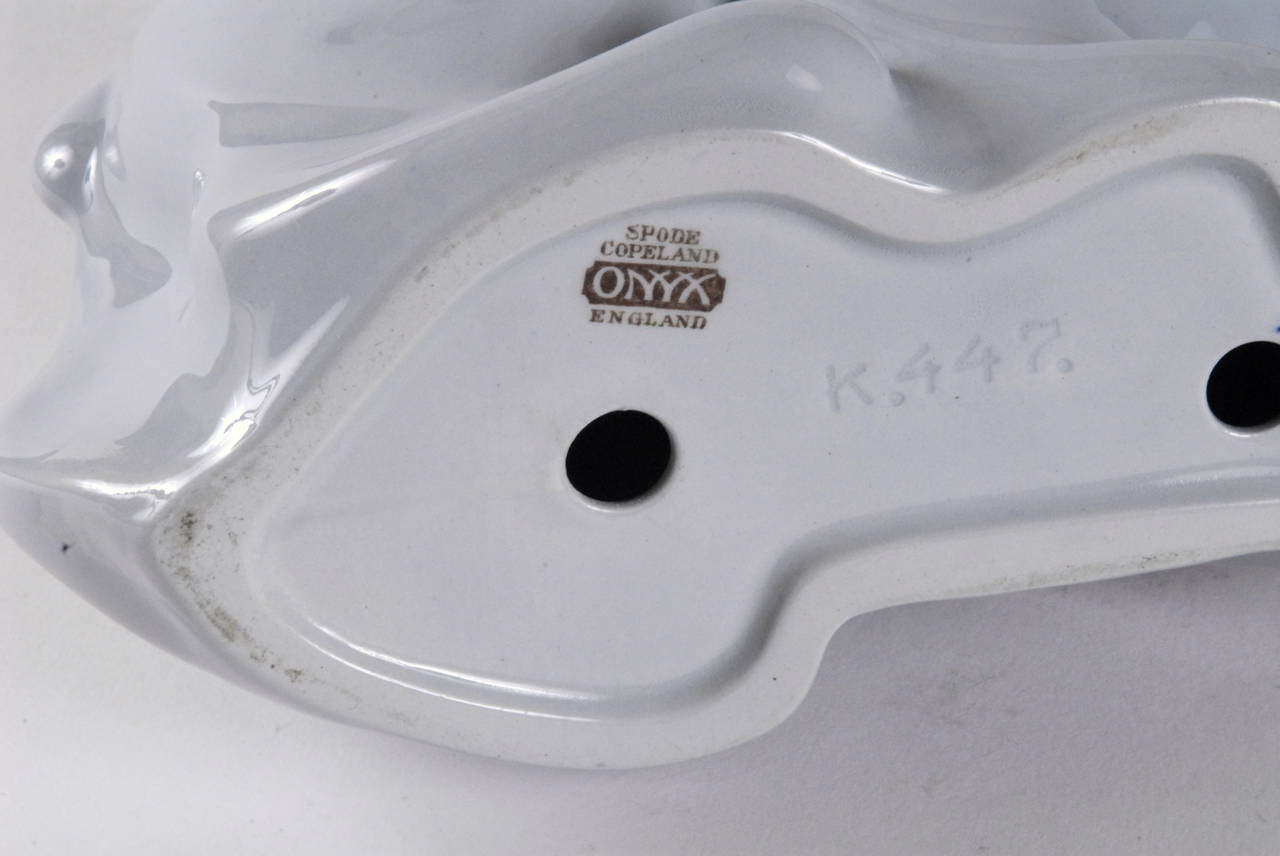 Hand-Crafted Art Deco Spode 'Onyx' Ceramic Polar Bear