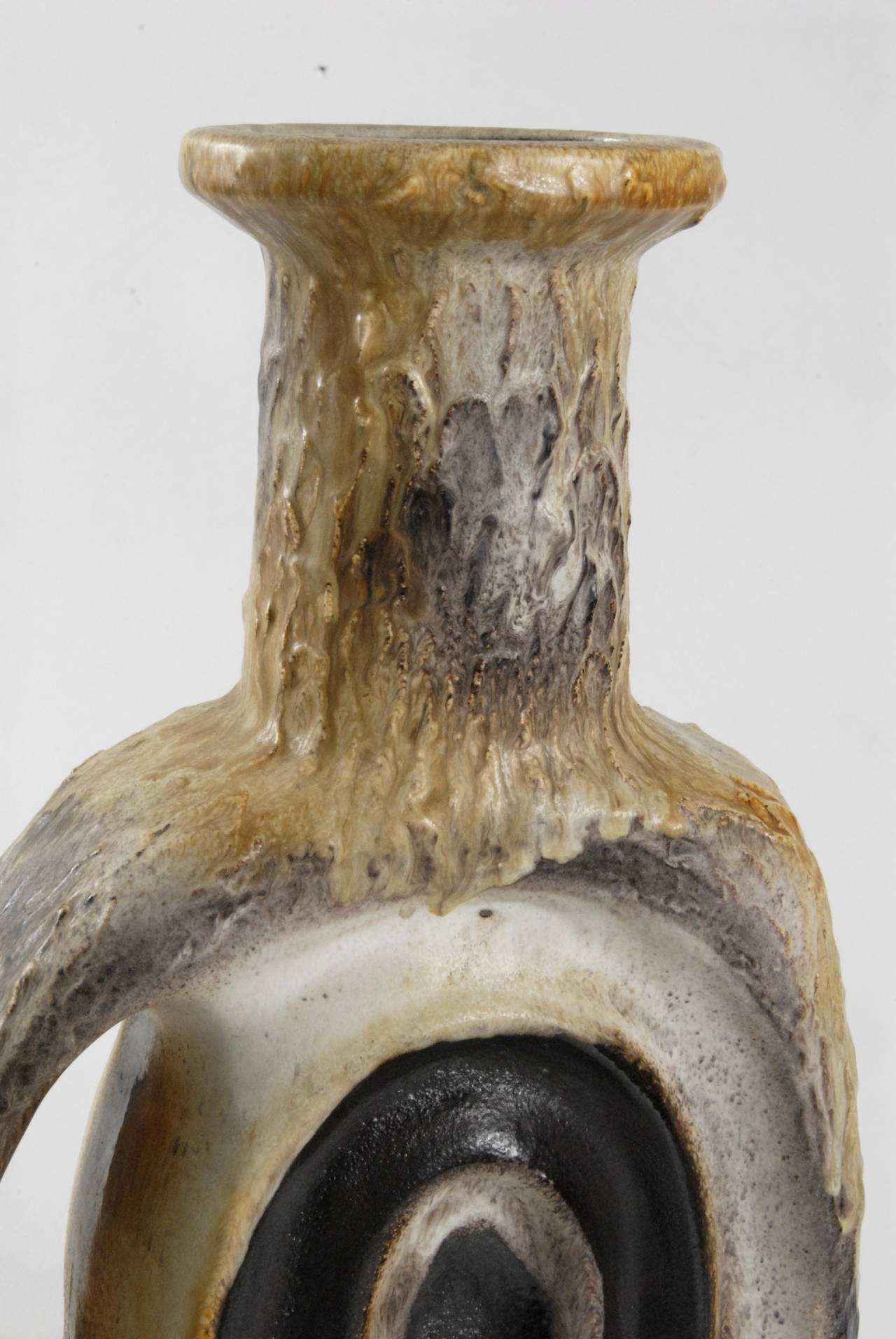 Hand built vase by Walther Becht, marked U9/45, circa 1960.