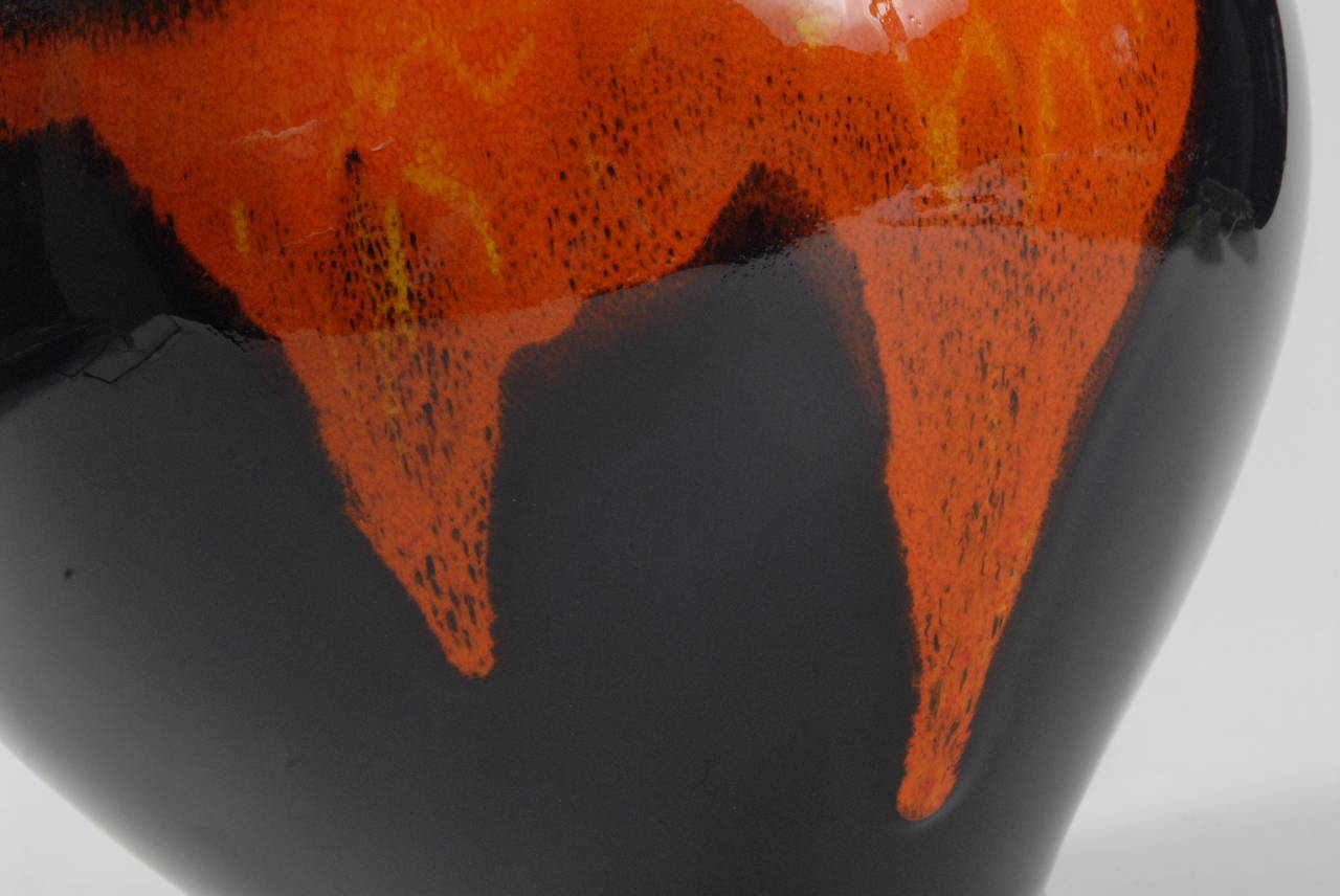 Glazed Alvino Bagni Lamp Base, Mid Century Italy