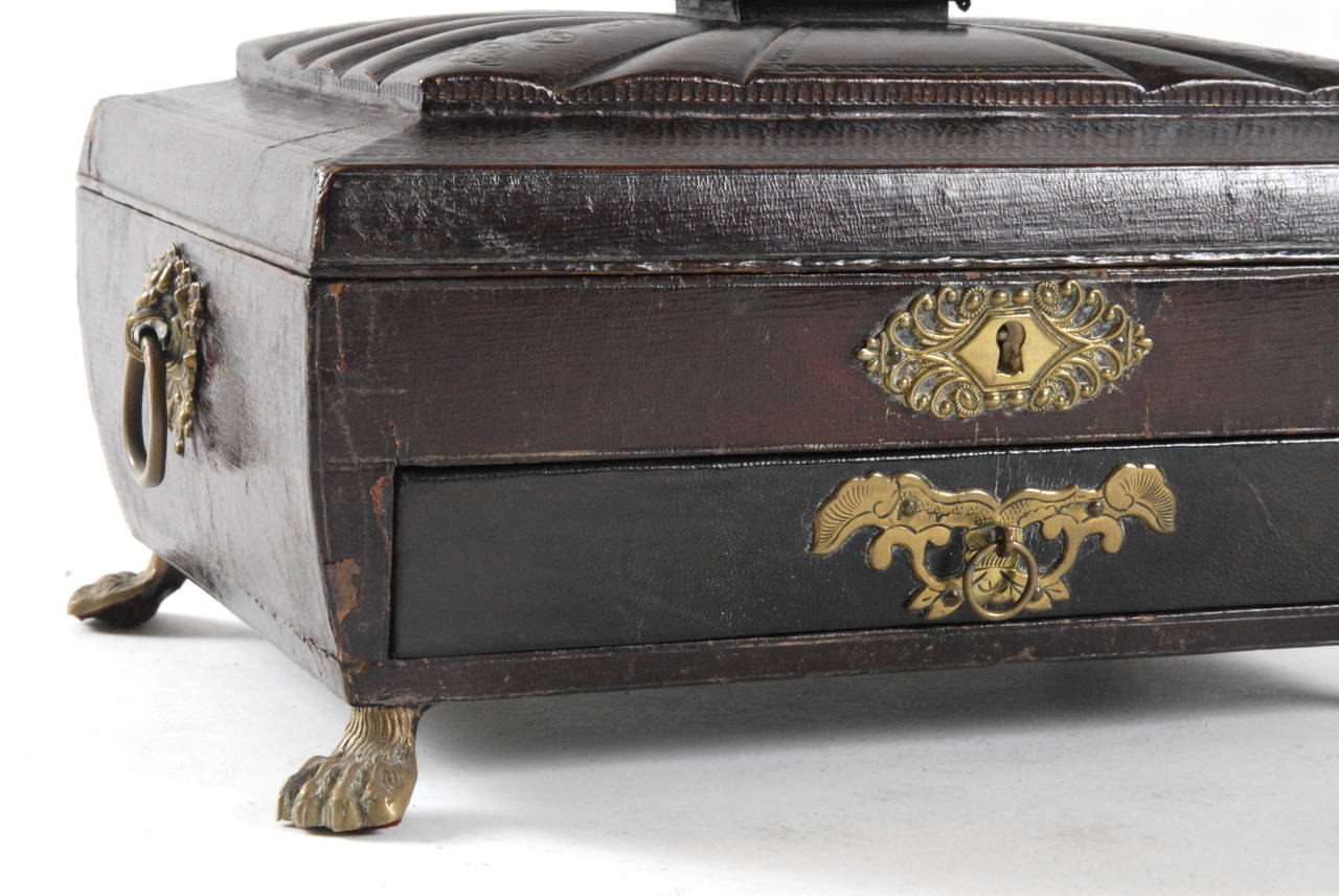 British 19th Century Georgian Sewing Box For Sale