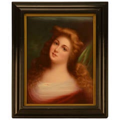 K.P.M. Porcelain Tile of Young Blond Beauty