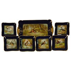 Haviland 12 Pieces Hand-Painted Game Set