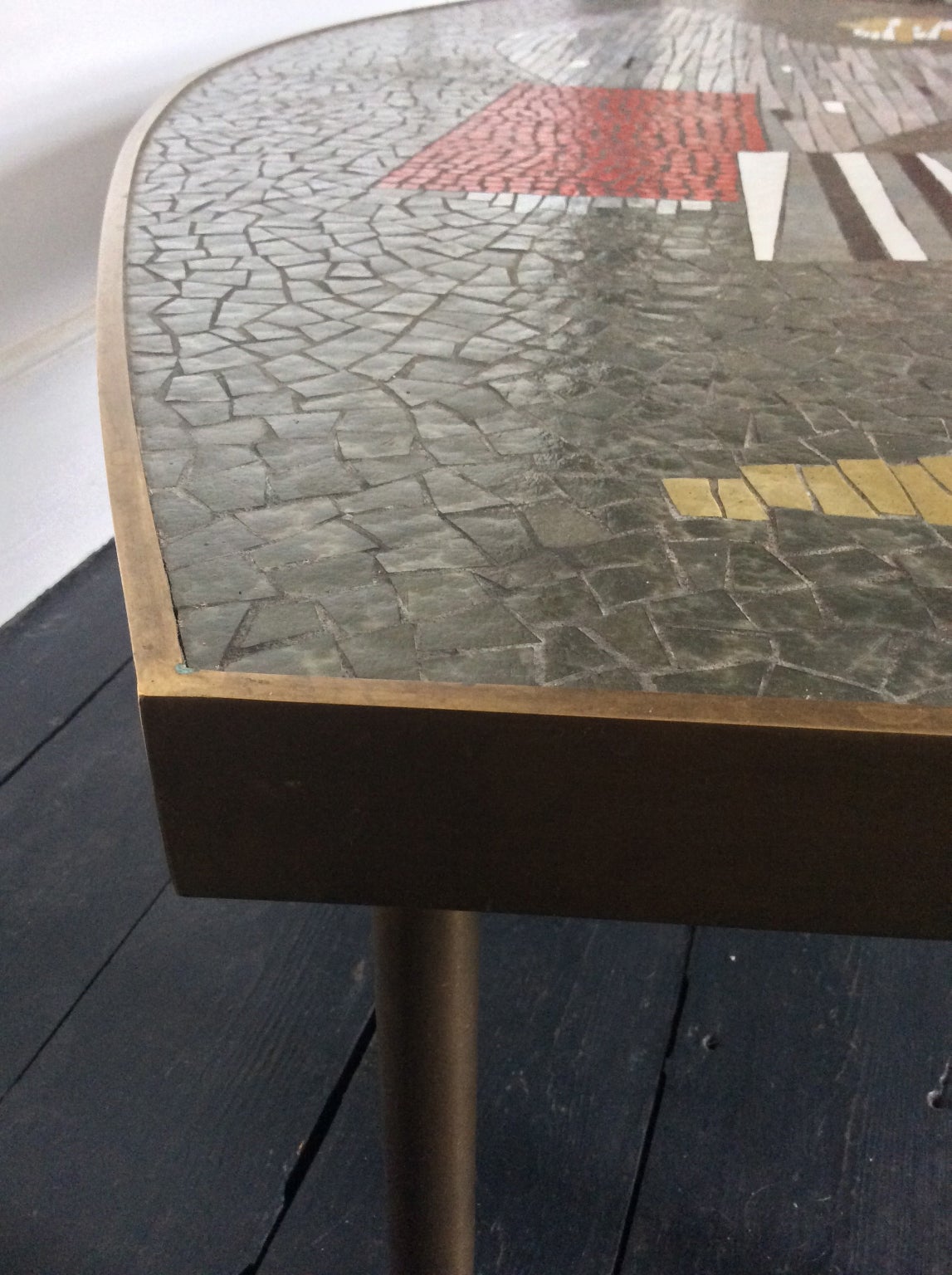Mid-Century Modern Abstract Mosaic Coffee Table, Germany, 1950s