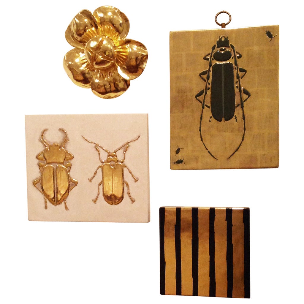 Collection of Four Gilded Panels by Tennant and Tennant For Sale