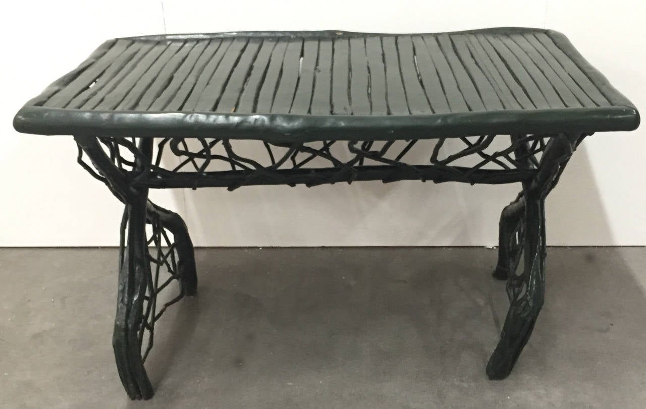 Made to Order Hand-Carved Artisanal Bottle Green Table, Morocco