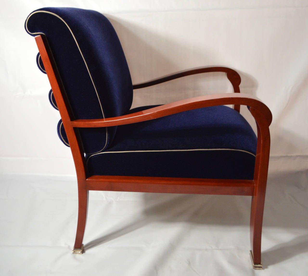 Modern Pair of J. Robert Scott Salon Deco Chairs For Sale